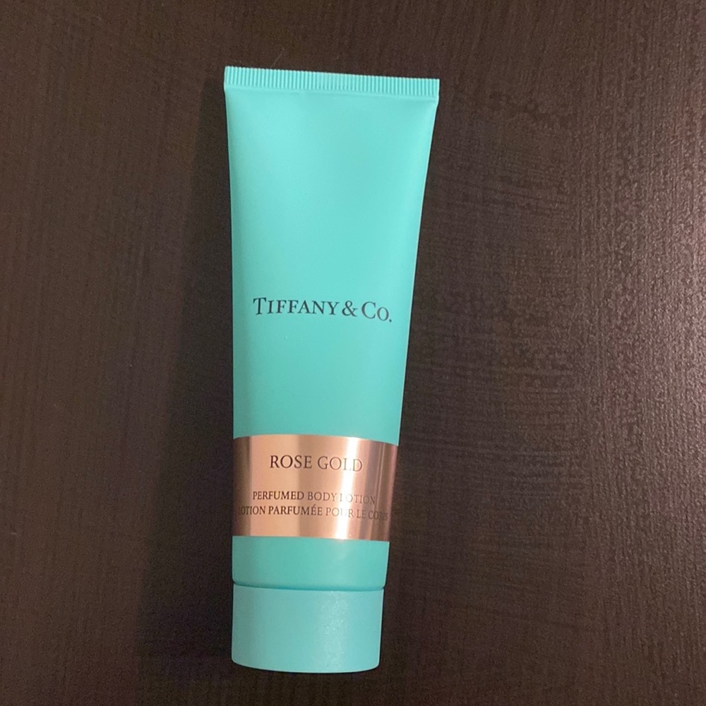 Tiffany & Co Rose gold perfumed body lotion.